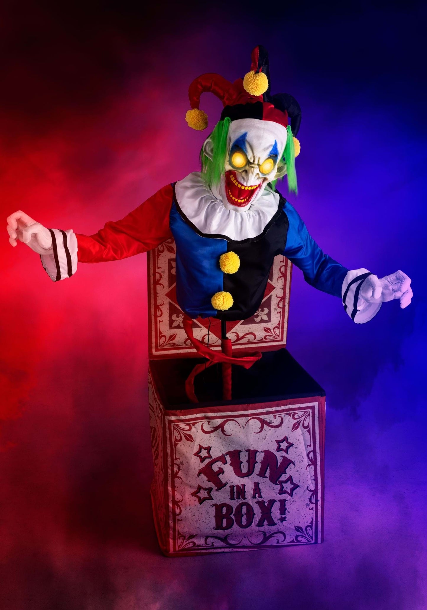 Horrifying Jack in Box Animatronic Halloween Decoration