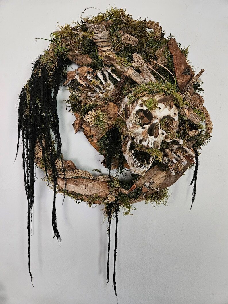 Halloween Skull Wreath
