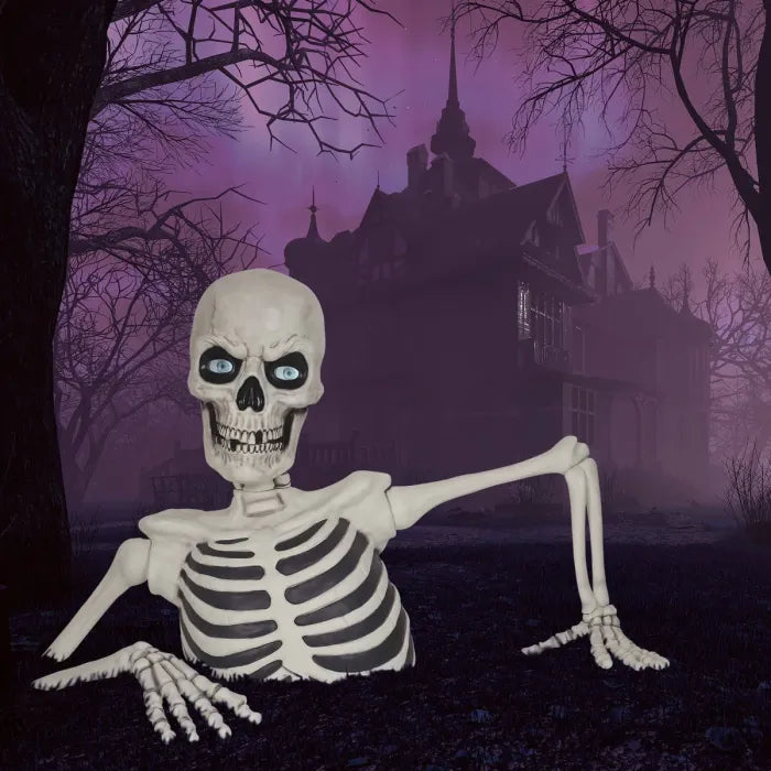 🎃Halloween Pre-sale 50% OFF🔥–Towering Skeleton with LED Eyes & Haunting Sounds👻(Limited Stock)
