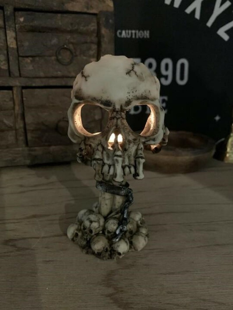 Deliberation Tealight Holder/Halloween Decor, Home Horror Decor