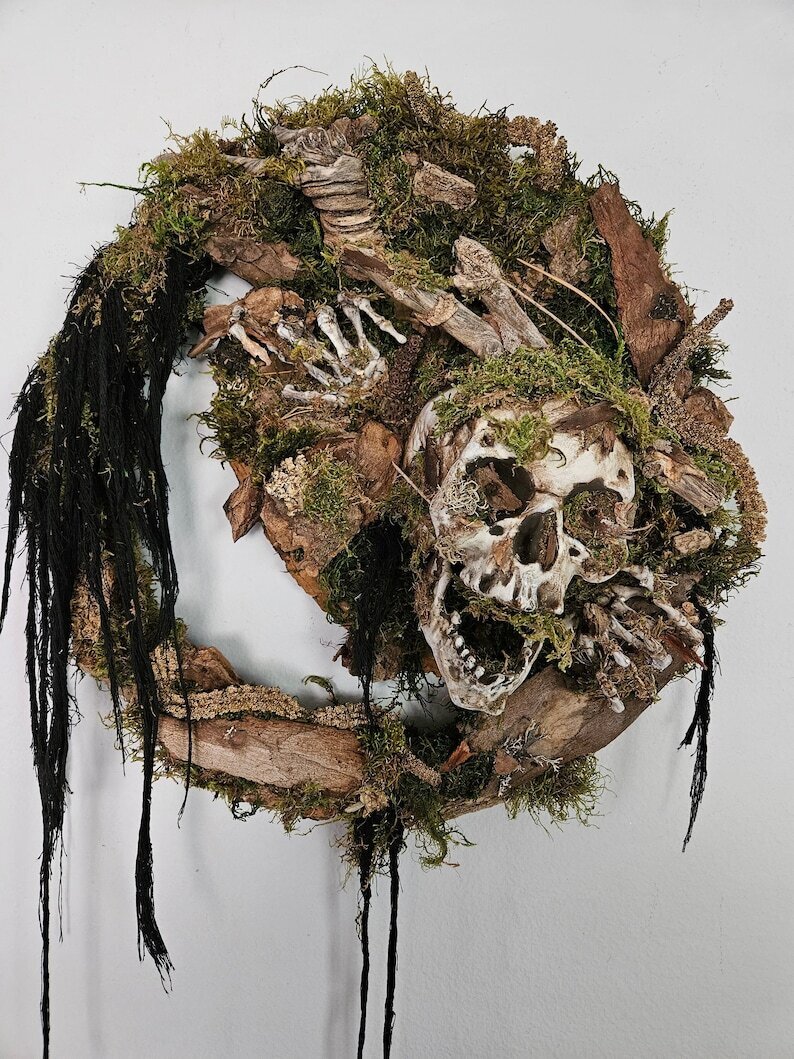 Halloween Skull Wreath