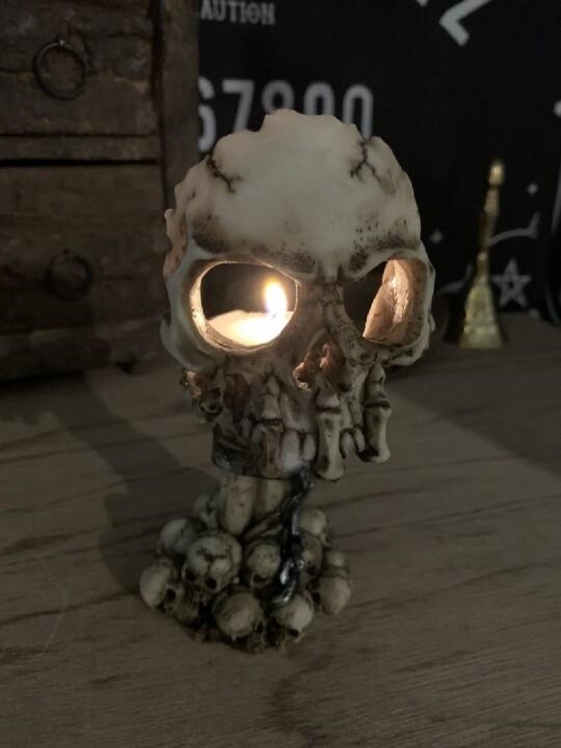 Deliberation Tealight Holder/Halloween Decor, Home Horror Decor