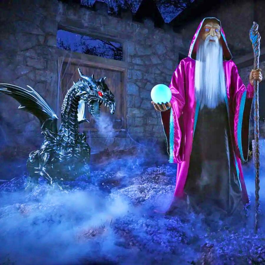 This 6 Foot Tall Fog Breathing Dragon Is The Ultimate Halloween Yard Decor