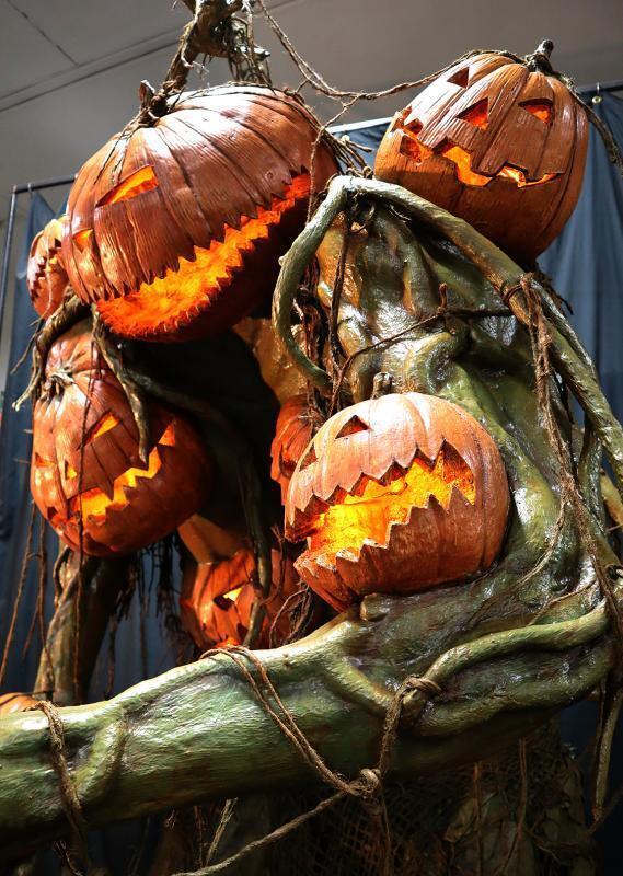 Giant Pumpkin Monster and Child