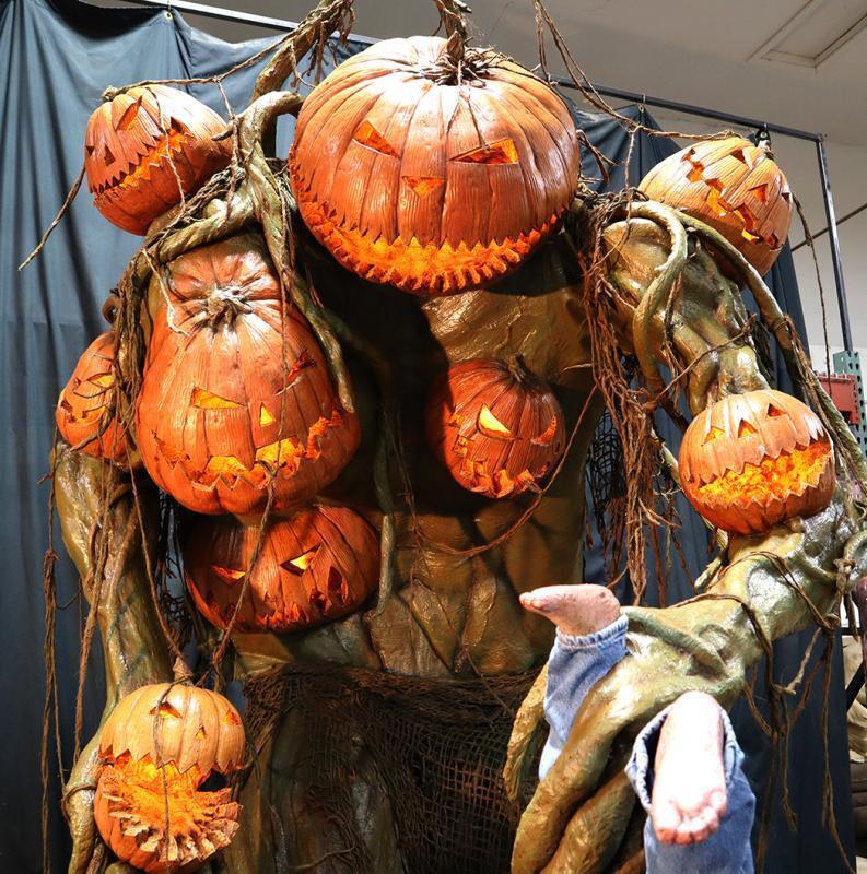 Giant Pumpkin Monster and Child