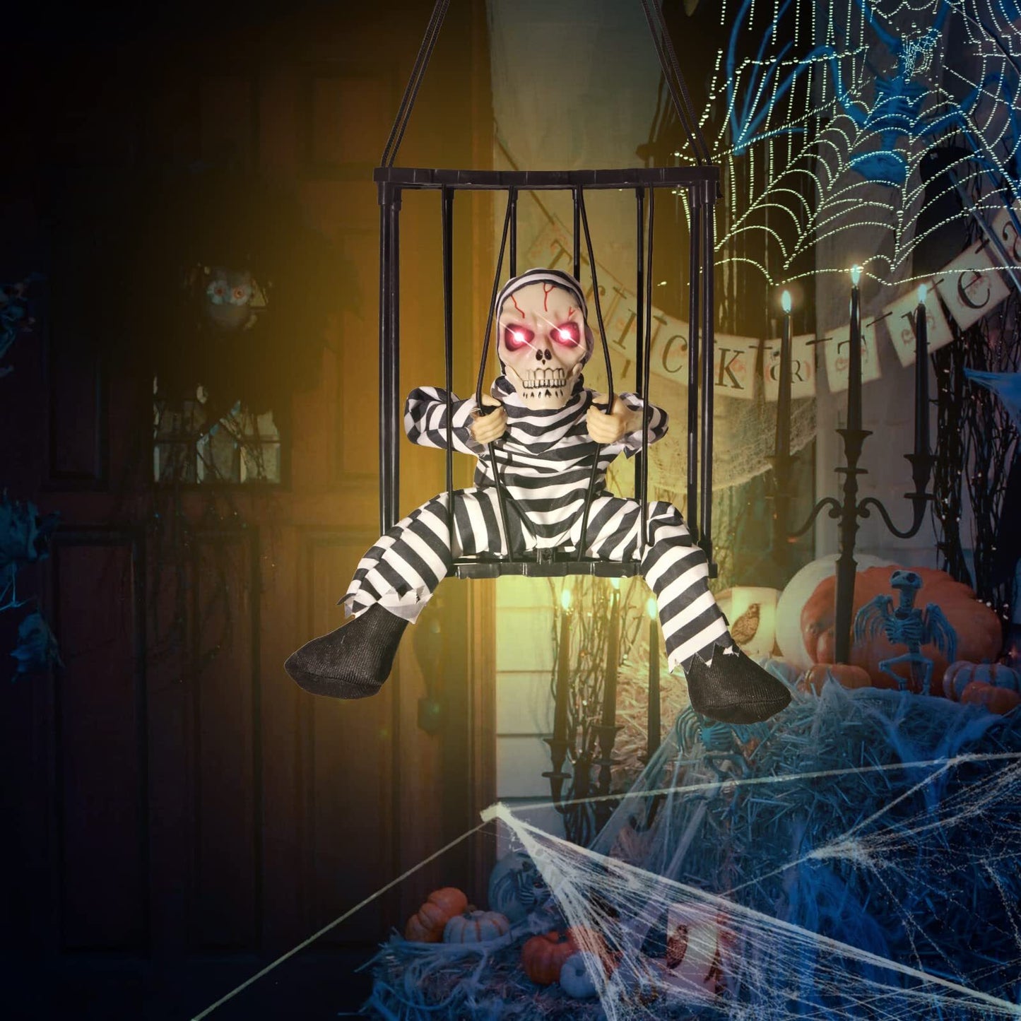 Halloween Skeleton Cage Prisoner