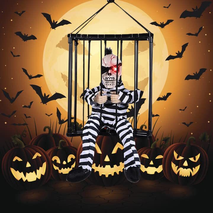 Halloween Skeleton Cage Prisoner