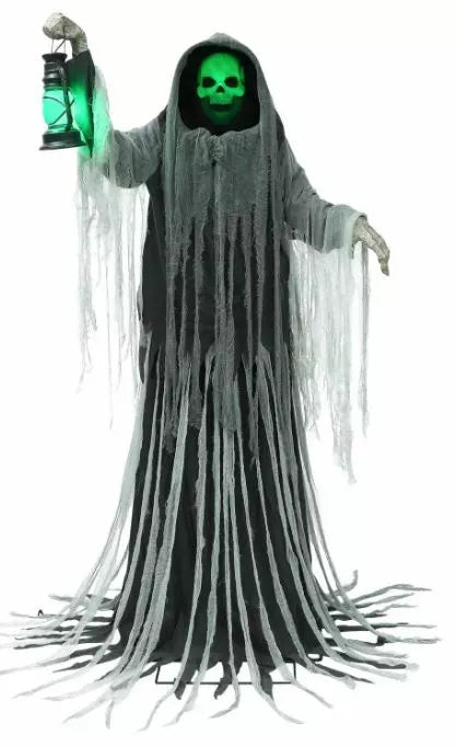 67" Halloween Animatronics Grim Reaper with Wings