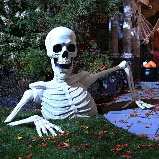 🎃Halloween Pre-sale 50% OFF🔥–Towering Skeleton with LED Eyes & Haunting Sounds👻(Limited Stock)