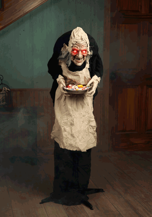 5 Foot Animatronic Old Hag Decoration