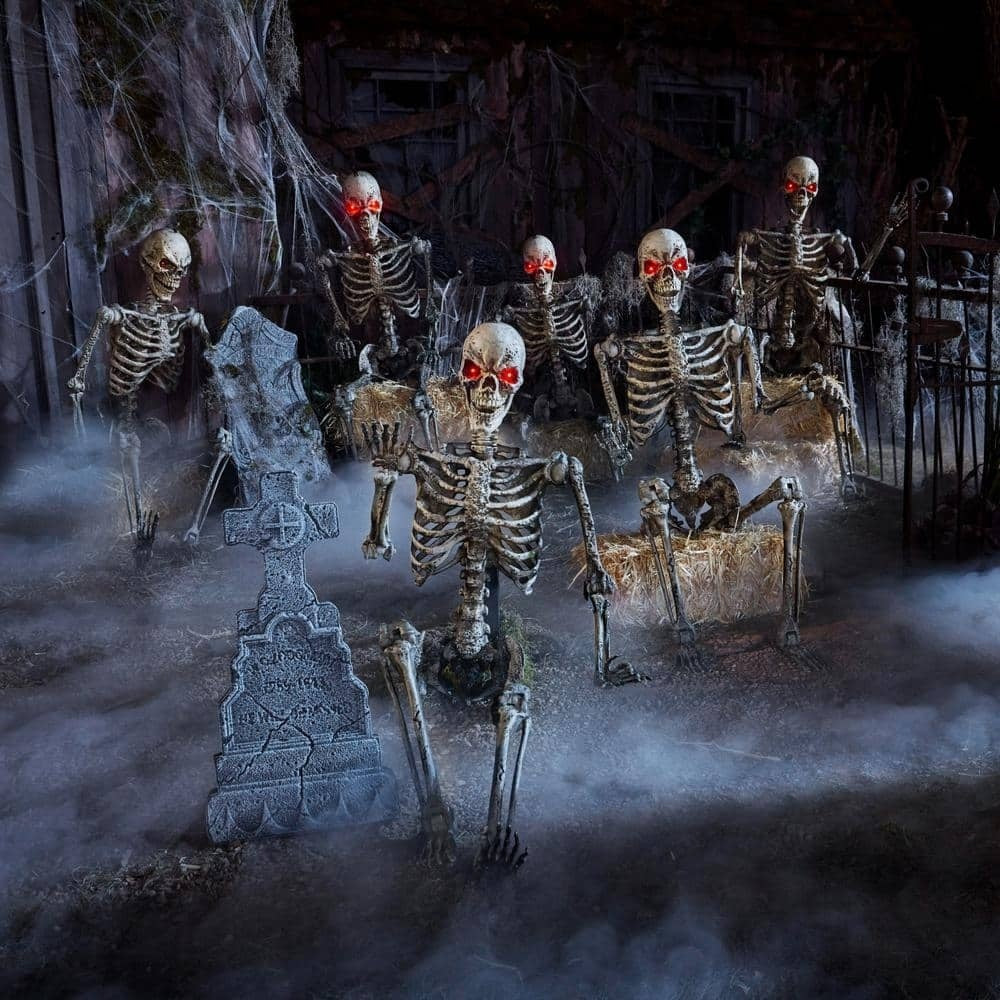 💝 Buy 1 Get 5 FREE! ✨Poseable Pitted Skeleton with LED Eyes (6-Pack)