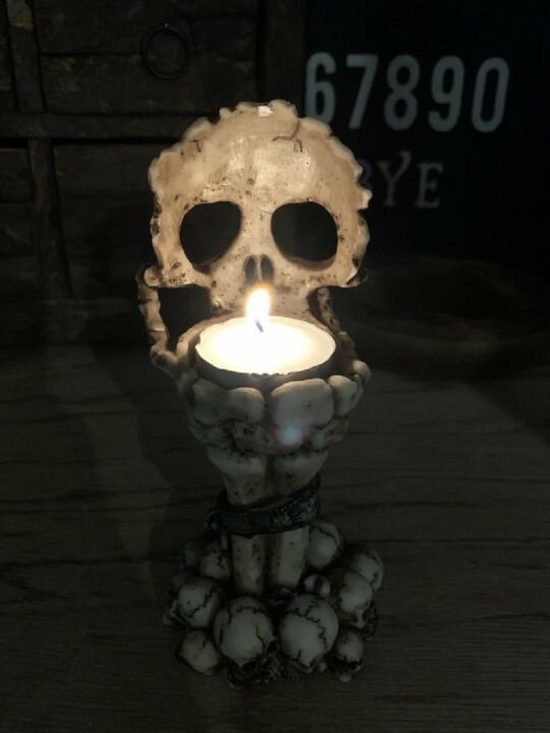 Deliberation Tealight Holder/Halloween Decor, Home Horror Decor