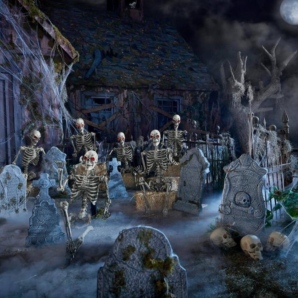 💝 Buy 1 Get 5 FREE! ✨Poseable Pitted Skeleton with LED Eyes (6-Pack)
