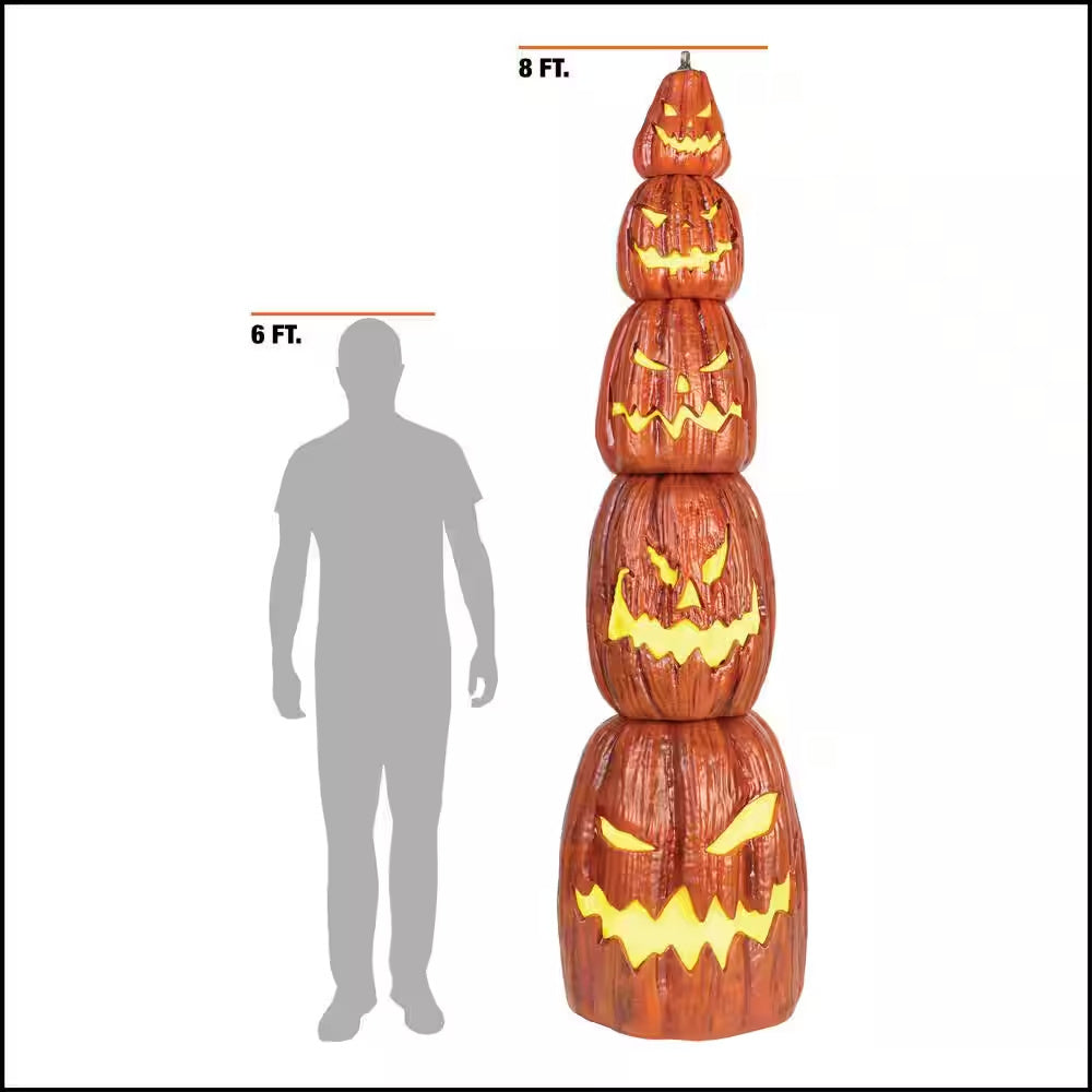 8 ft. Giant Sized LED Pumpkin Lantern Stack