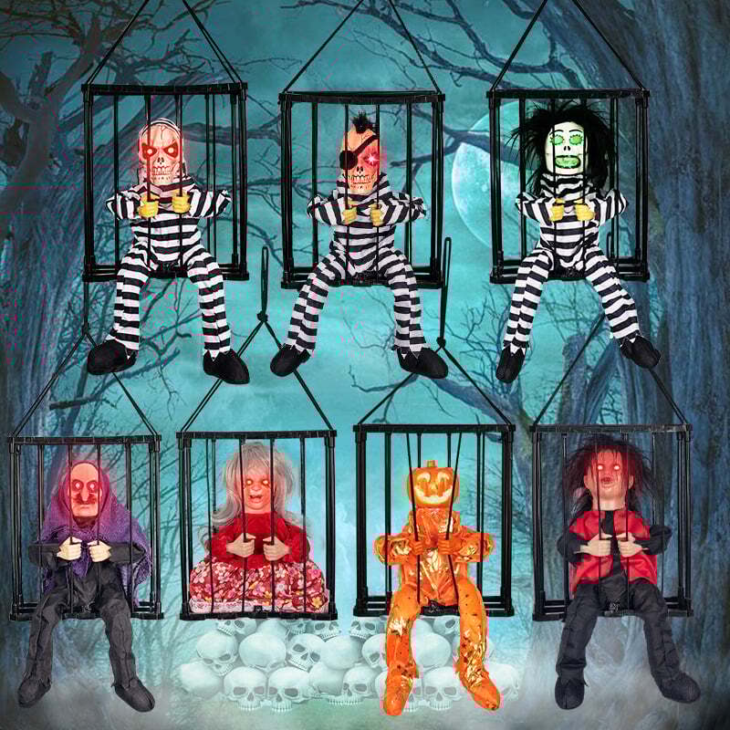 Halloween Skeleton Cage Prisoner
