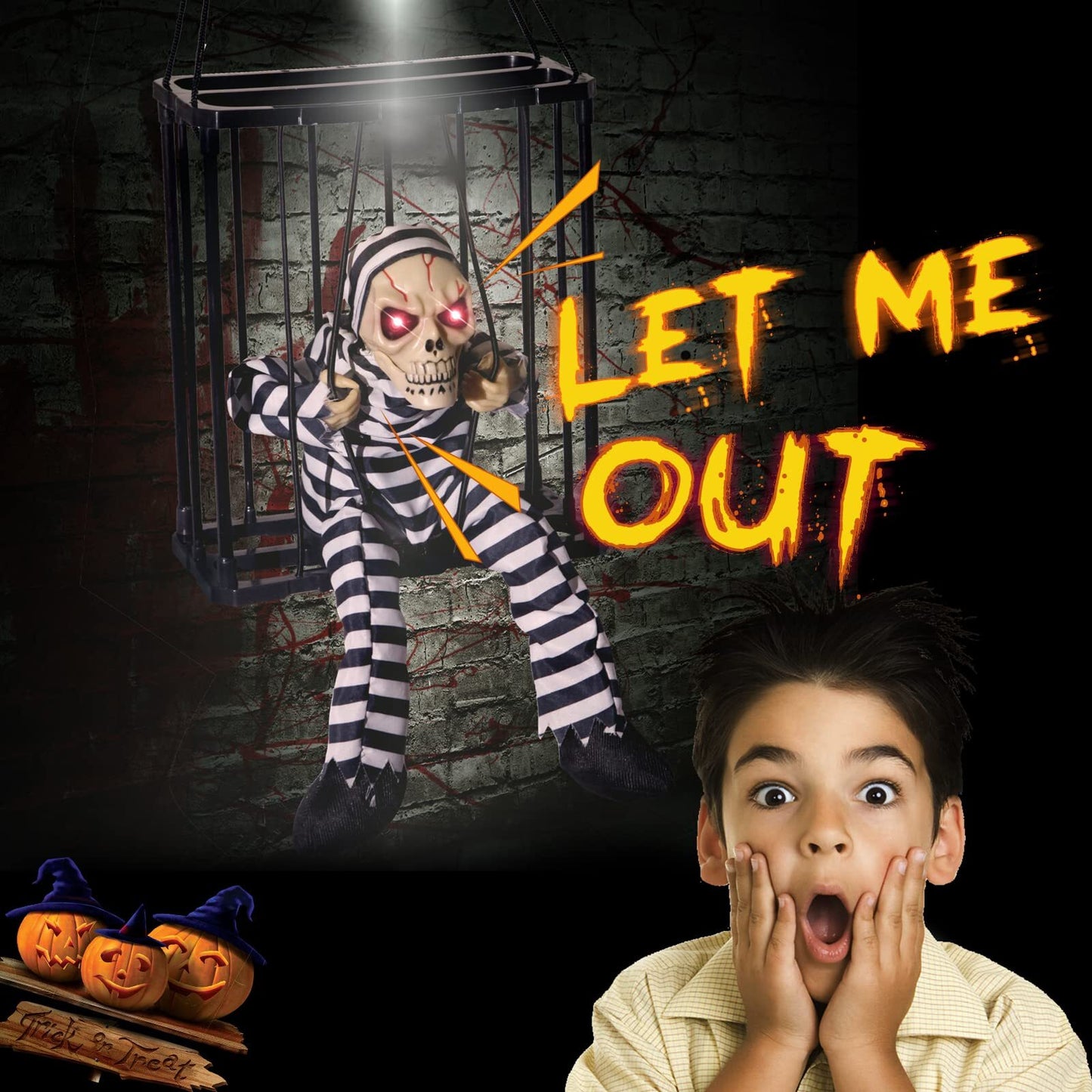 Halloween Skeleton Cage Prisoner