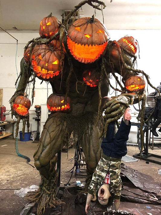 Giant Pumpkin Monster and Child