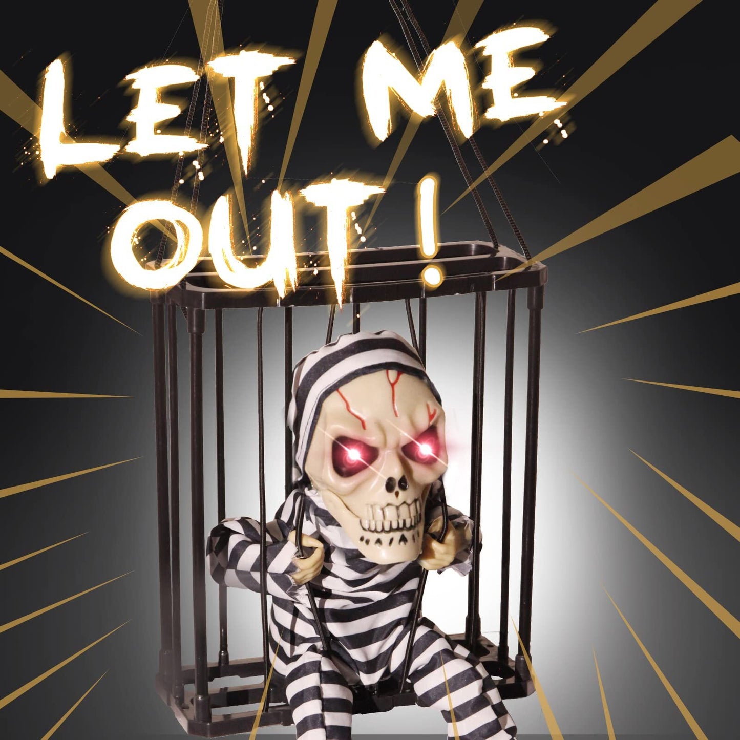Halloween Skeleton Cage Prisoner