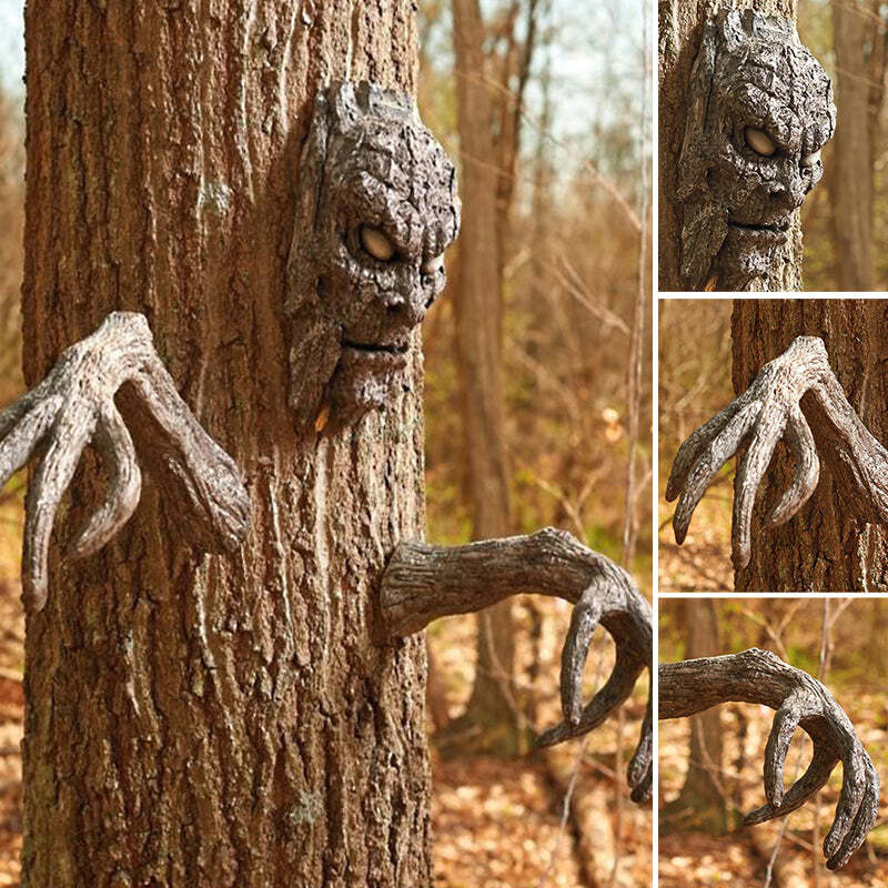 Kreative gruselige Baum-Halloween-Dekoration
